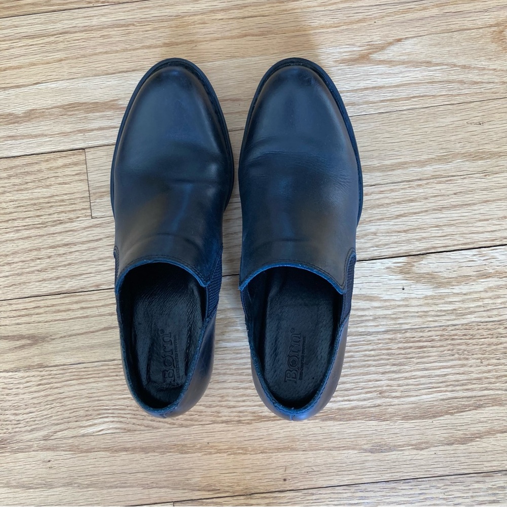 Born Black Leather Ankle Booties ‘Gordy’ - Size 6.5 - Picture 3 of 10